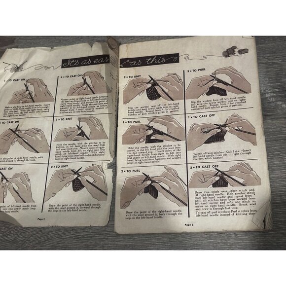 Vintage 1942 Lux Knitting Songbook Table of Contents Paperback - Picture 2 of 5